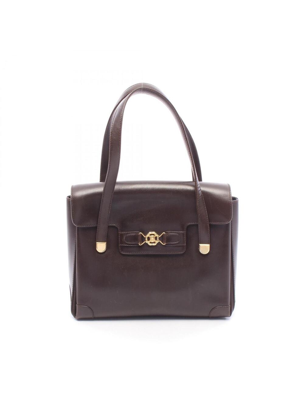 Celine Shoulder Handbag Leather Dark #361688C36B